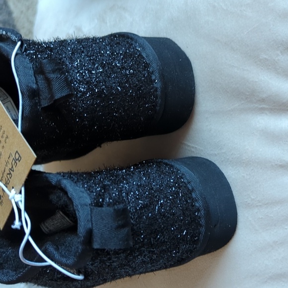 Bearpaw Black Sparkle Boots Ankle US size 5 Shalini Youth wool blend lining - Picture 3 of 11